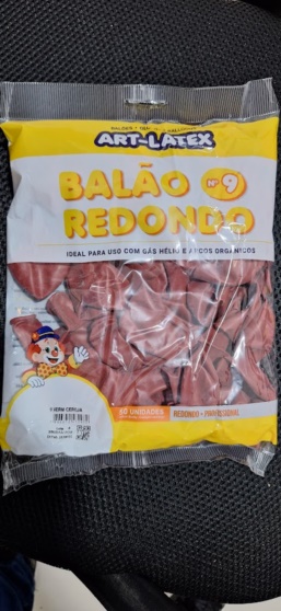 BAL�O N�9 LISO C/50 VERMELHO CEREJA