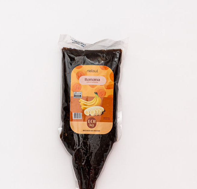 RECHEIO DE FRUTA BANANA  BISNAGA 1,01KG
