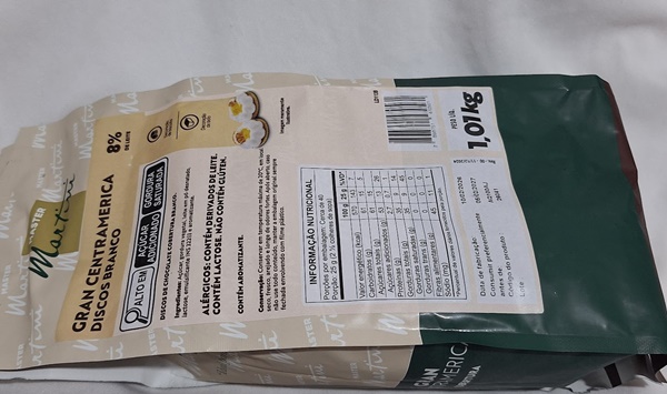 CHOCOLATE GRAN CENTRAMERICA DISCOS BRANCO 1,01KG