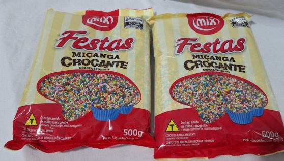 CONFEITO MI�ANGA 8 CORES 500GR