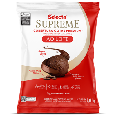 SUPREME GOTAS COBERT. SACOR CHOCOLATE AO LEITE 1KG