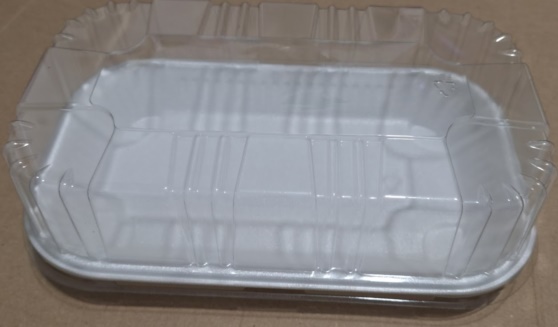BANDEJA EPS TAMPA PET BAIXA 25X15X8CM