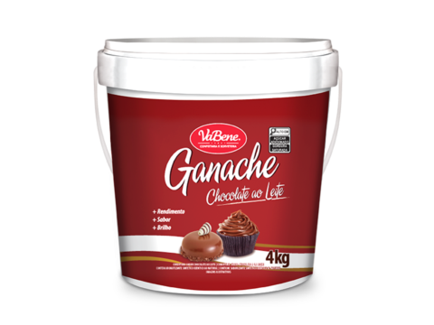 GANACHE SABOR CHOCOLATE AO LEITE BALDE/4KG