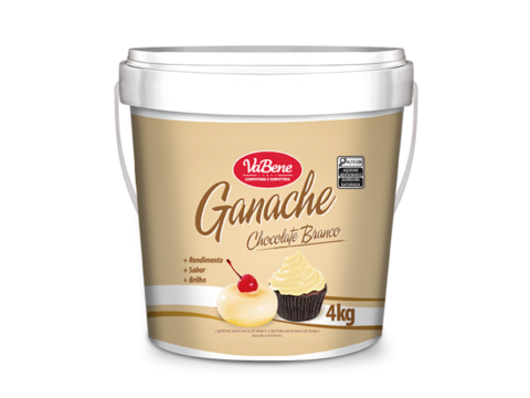 GANACHE SABOR CHOCOLATE BRANCO BALDE/4KG