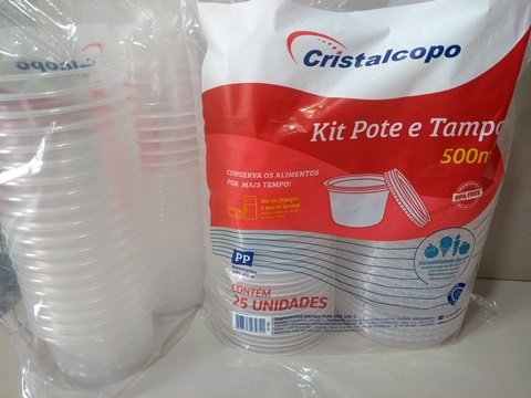 KIT POTE C/TAMPA 500ML C/25 UND