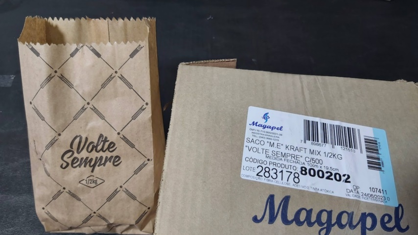 SACO PAPEL 500 UND KRAFT VOLTE SEMPRE 1/2KG 10X19,