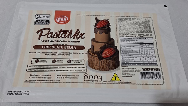PASTA AMERICANA SABOR CHOCOLATE BELGA 800GR