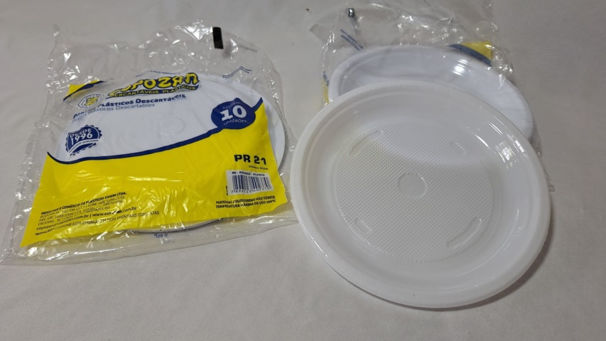 PRATO BRANCO RASO  21 CM C/10 COPOZAM
