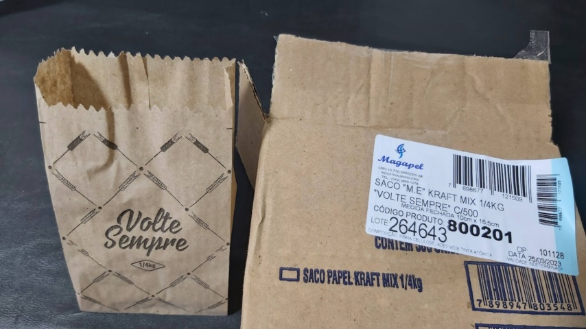 SACO PAPEL 500 UND KRAFT 1/4 VOLTE SEMPRE 10X16CM