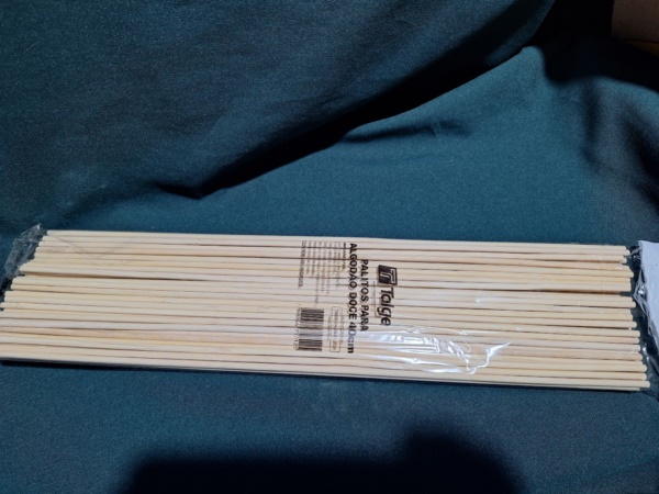 VARETA DE  ALGOD�O DOCE 40CM C/100 UND