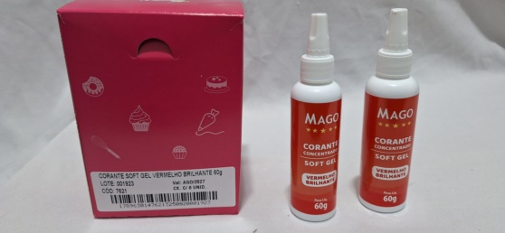 CORANTE GEL VERMELHO BRILHANTE 60ML