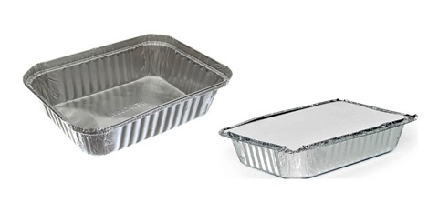 BANDEJA ALUMINIO 1500ML C/TAMPA