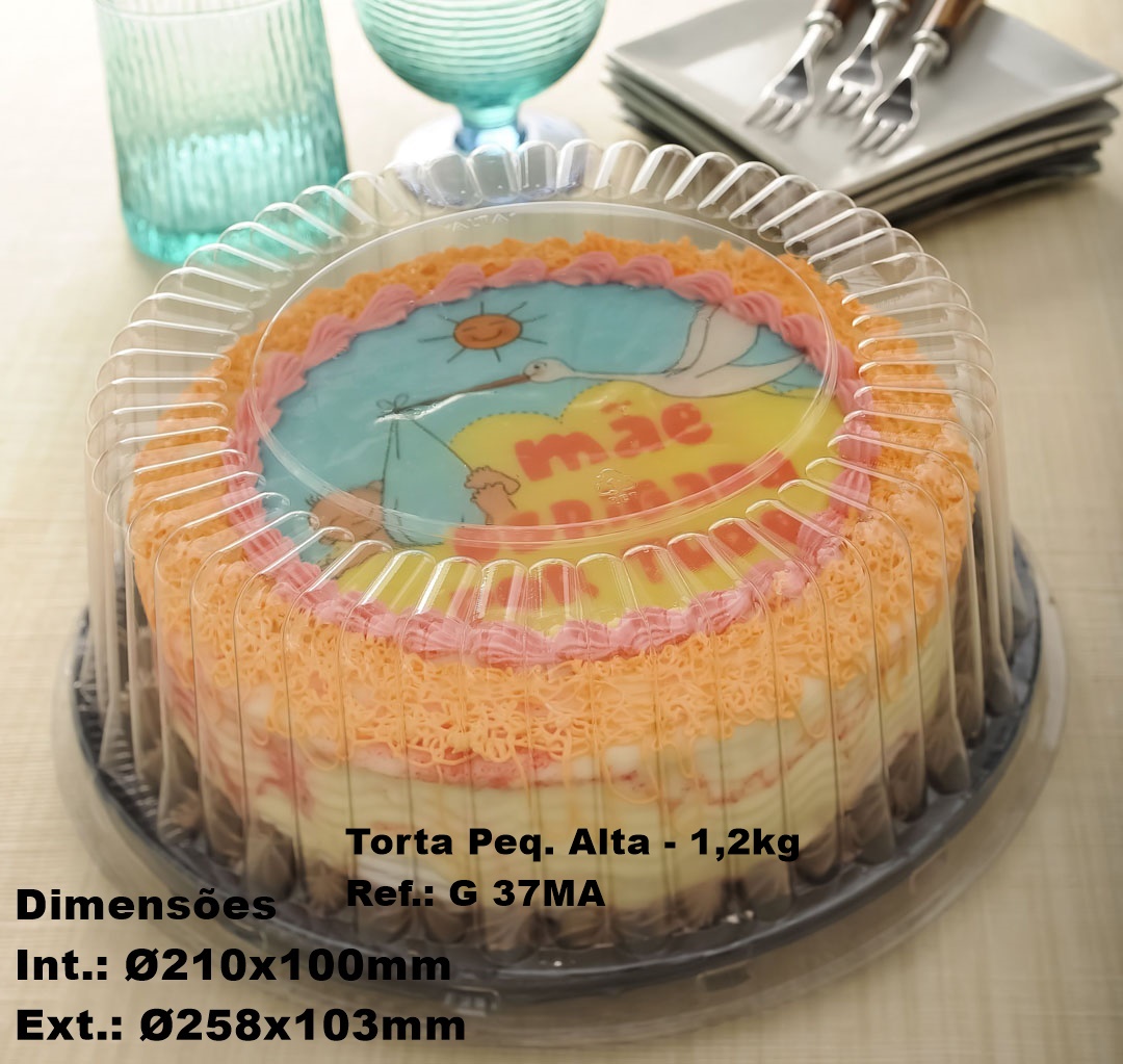 BANDEJA TORTA ALTA   25X10CM H37