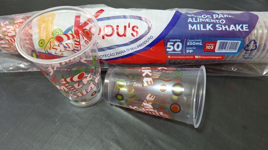 COPO PP P/ MILK SHAKE 550ML C/50UND